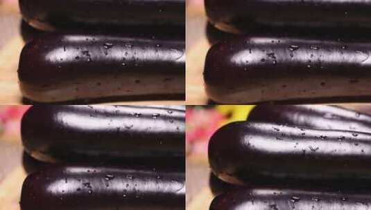 紫色花青素茄子皮高清在线视频素材下载