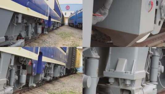 【镜头合集】检修火车列车车轮机械零件高清在线视频素材下载