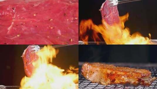 烤牛排素材高清在线视频素材下载