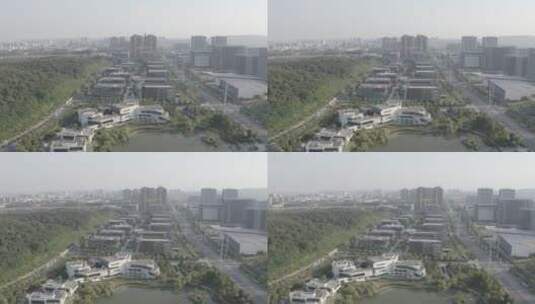 南京江北新区医药谷航拍高清在线视频素材下载