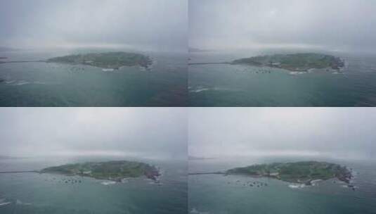 海岛阴雨4K航拍高清在线视频素材下载