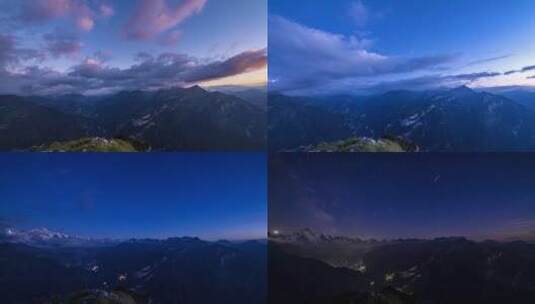 白天到夜空星轨银河延时风景 (3)高清在线视频素材下载
