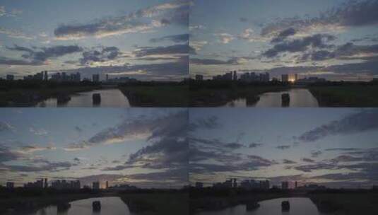 4k延时城市摄影景观日落素材高清在线视频素材下载