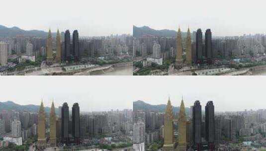 重庆航拍南岸喜来登重庆风景重庆标志性建筑高清在线视频素材下载