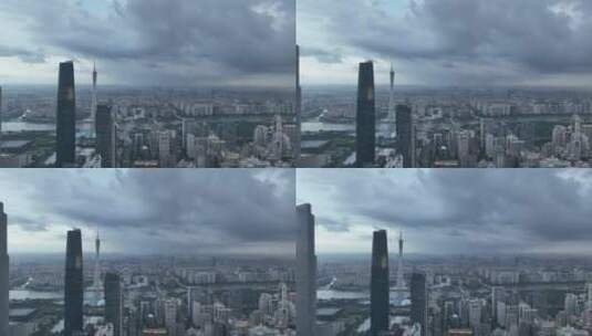 广州地标建筑航拍空镜高清在线视频素材下载