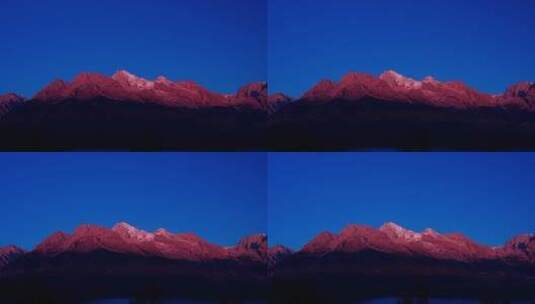 壮观的玉龙雪山日出高清在线视频素材下载
