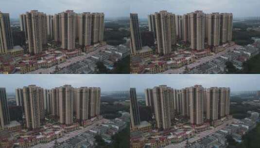 航拍湖南长沙望城区城市建筑高清在线视频素材下载