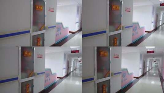 医院养老院健康中心走廊护士站高清在线视频素材下载