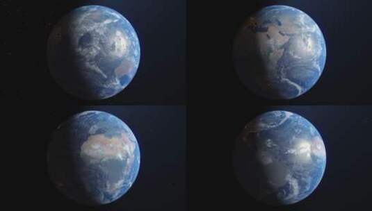 4k地球自转循环科技背景视频素材高清在线视频素材下载
