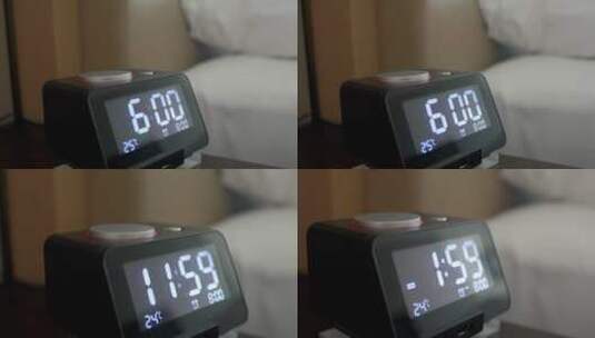 4K床头闹钟空镜高清在线视频素材下载