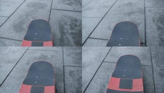 街道上的滑板高清在线视频素材下载
