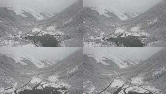 川西雪景四姑娘山雪景高清在线视频素材下载