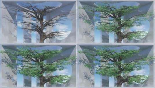 裸眼3d树高清在线视频素材下载