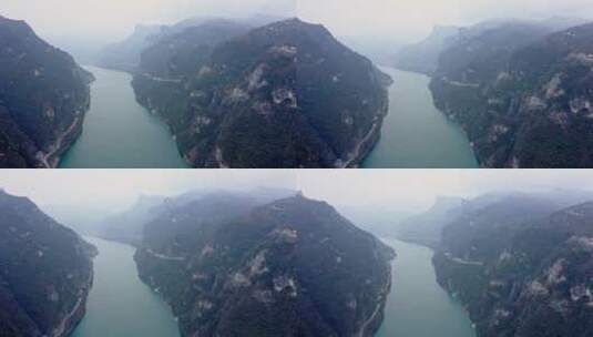 湖北宜昌西陵峡三游洞航拍高清在线视频素材下载