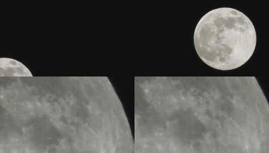 超级月亮夜空唯美特写延时高清在线视频素材下载