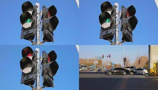 红绿灯交通信号灯视频延时素材高清在线视频素材下载