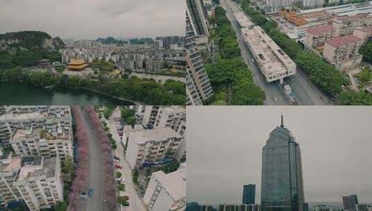 柳州城市多镜头航拍2023年高清在线视频素材下载