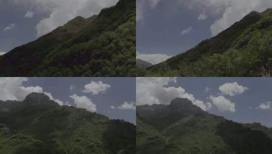 4K青海互助北山景区大山原始森林航拍01高清在线视频素材下载