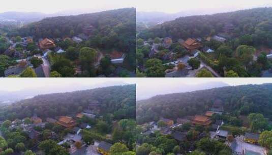 K航拍杭州西湖净慈寺视频高清在线视频素材下载