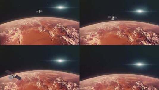 卫星绕火星运行4K (3)高清在线视频素材下载
