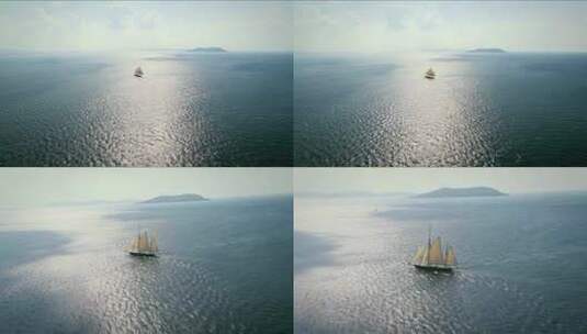 帆船航海扬帆起航远航励志梦想征程6高清在线视频素材下载