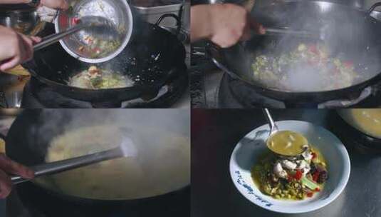 厨师做川菜麻辣鲜香酸菜鱼高清在线视频素材下载