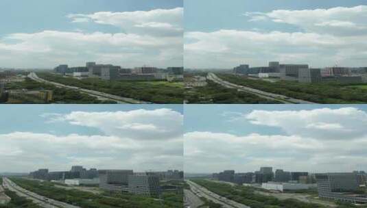 深圳光明新城区交通繁忙竖屏航拍高清在线视频素材下载