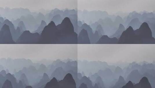 烟雨漓江桂林山水高清在线视频素材下载