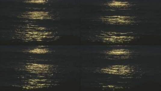 夕阳下波光粼粼的湖水高清在线视频素材下载
