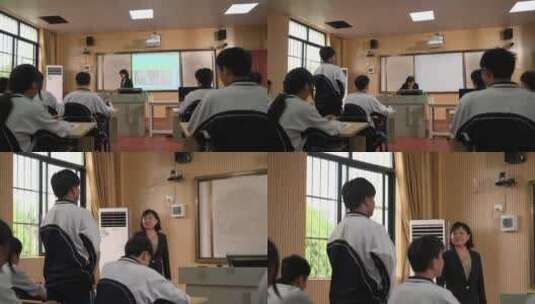 广西学校学生在教室上课高清在线视频素材下载