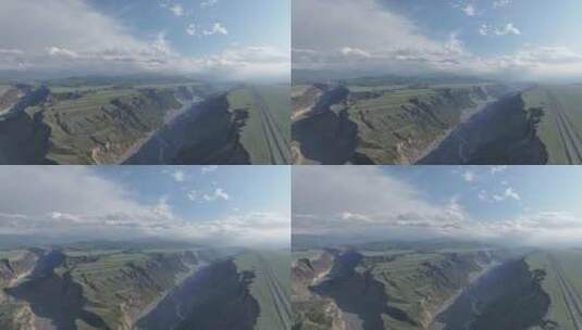 航拍新疆安集海大峡谷高清在线视频素材下载