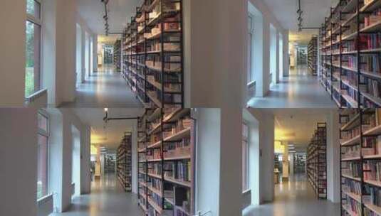 图书馆的走廊高清在线视频素材下载