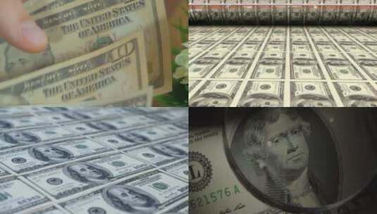 【合集】货币 钞票 纸币 美元 钱高清在线视频素材下载