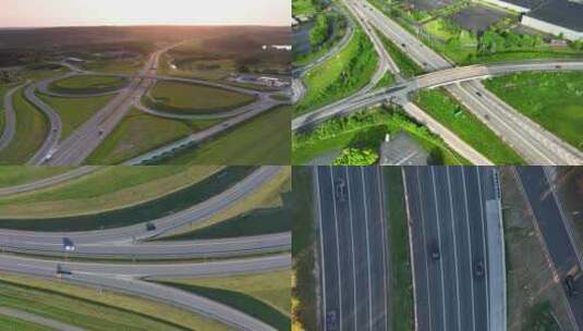 4K高速公路交通枢纽高清在线视频素材下载