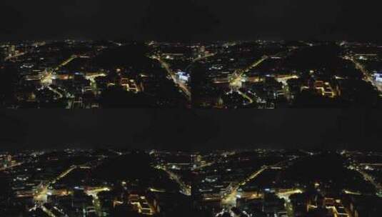 江苏徐州城市夜景灯光城市夜景航拍高清在线视频素材下载