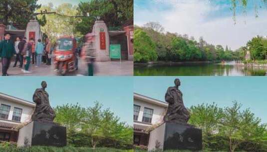 鲁迅公园  公园 延时 延时拍摄  上海 虹口高清在线视频素材下载