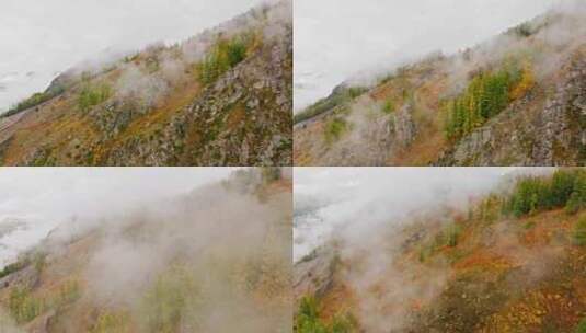 云雾缭绕的山丘高清在线视频素材下载