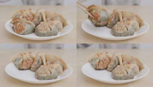 鲜肉煎饺高清在线视频素材下载