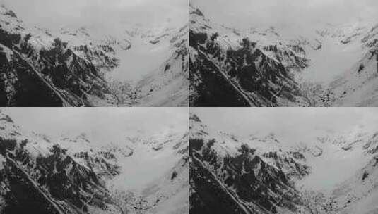 航拍西藏波密墨脱公路嘎隆拉山雪山高清在线视频素材下载