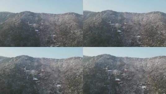 雪后的无锡惠山山顶航拍高清在线视频素材下载