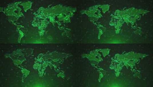 科技数据网格世界地图背景高清在线视频素材下载