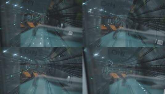 地铁在隧道中行驶高清在线视频素材下载