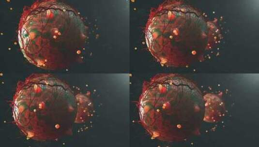 病毒细胞癌细胞巨噬细胞活动高清在线视频素材下载