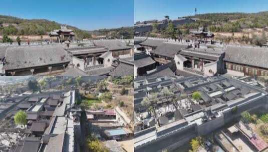 山西古建 晋中市灵石县 王家大院航拍高清在线视频素材下载