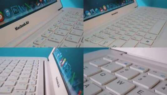 电子产品数码产品苹果电脑键盘特写视频素材高清在线视频素材下载