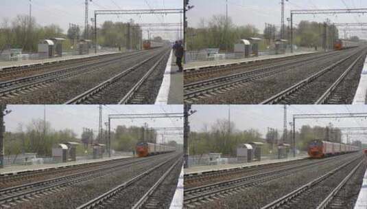 行驶中的火车 列车高清在线视频素材下载