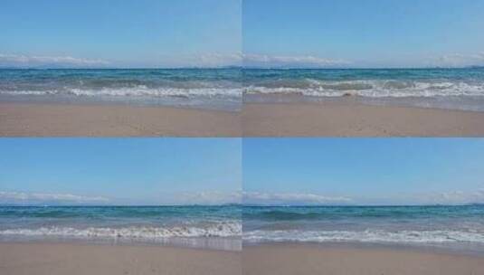 海滩沙滩海边大梅沙高清在线视频素材下载