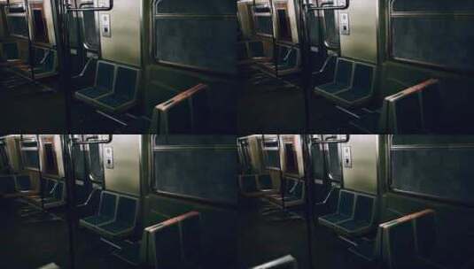 地下地铁站门敞开的空地铁车厢高清在线视频素材下载