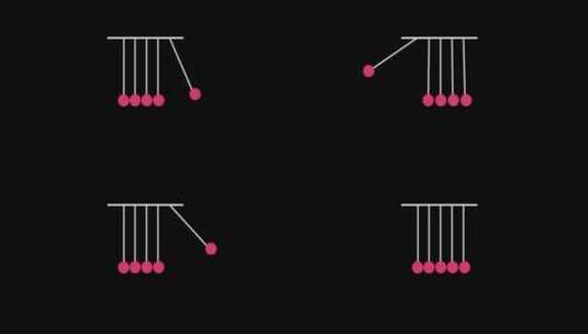 牛顿的摇篮分辨率动画牛顿的摇篮在黑色背景高清在线视频素材下载