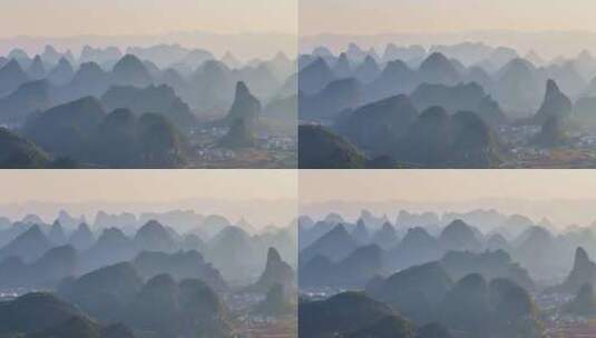 桂林喀斯特地貌群山高清在线视频素材下载